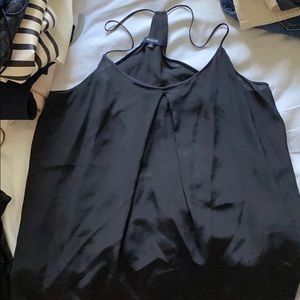 Madewell black silk tank